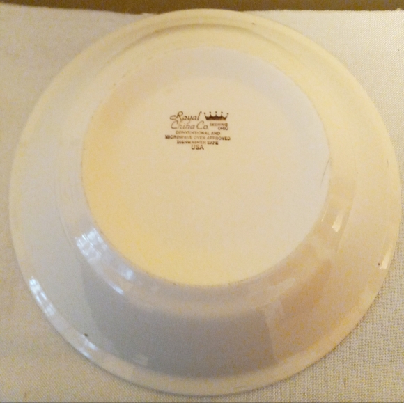 Vtg Royal China Co Blue Thistle Large Serving , Pasta Bowl - Picture 5 of 6